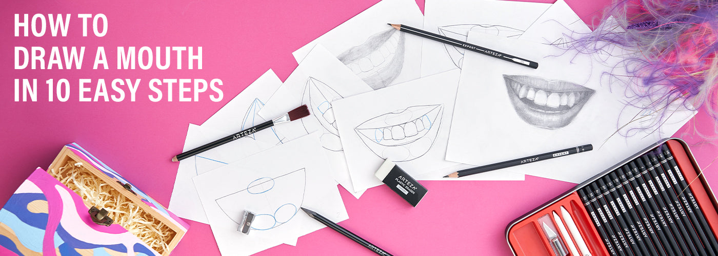 how to draw realistic smiles