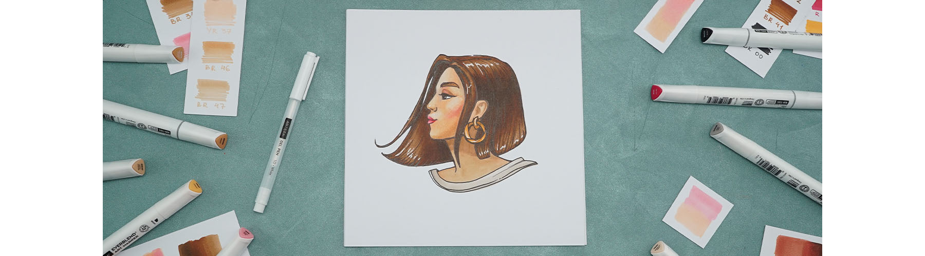 How to Draw a Feminine Profile with EverBlend Art Markers Set of 72 –
