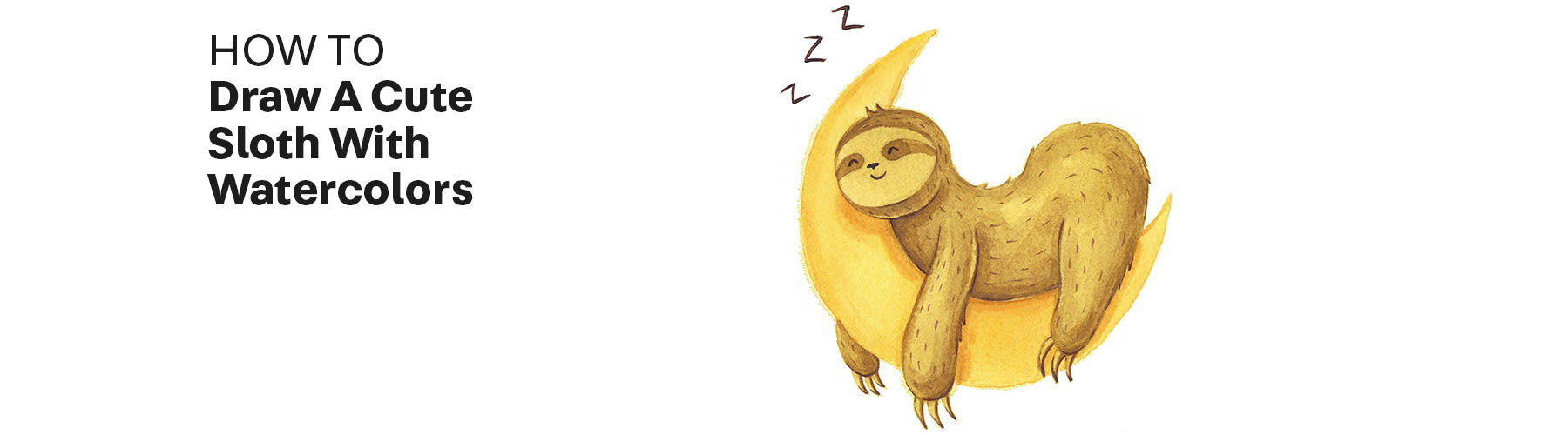 How to Draw a Sloth - Really Easy Drawing Tutorial