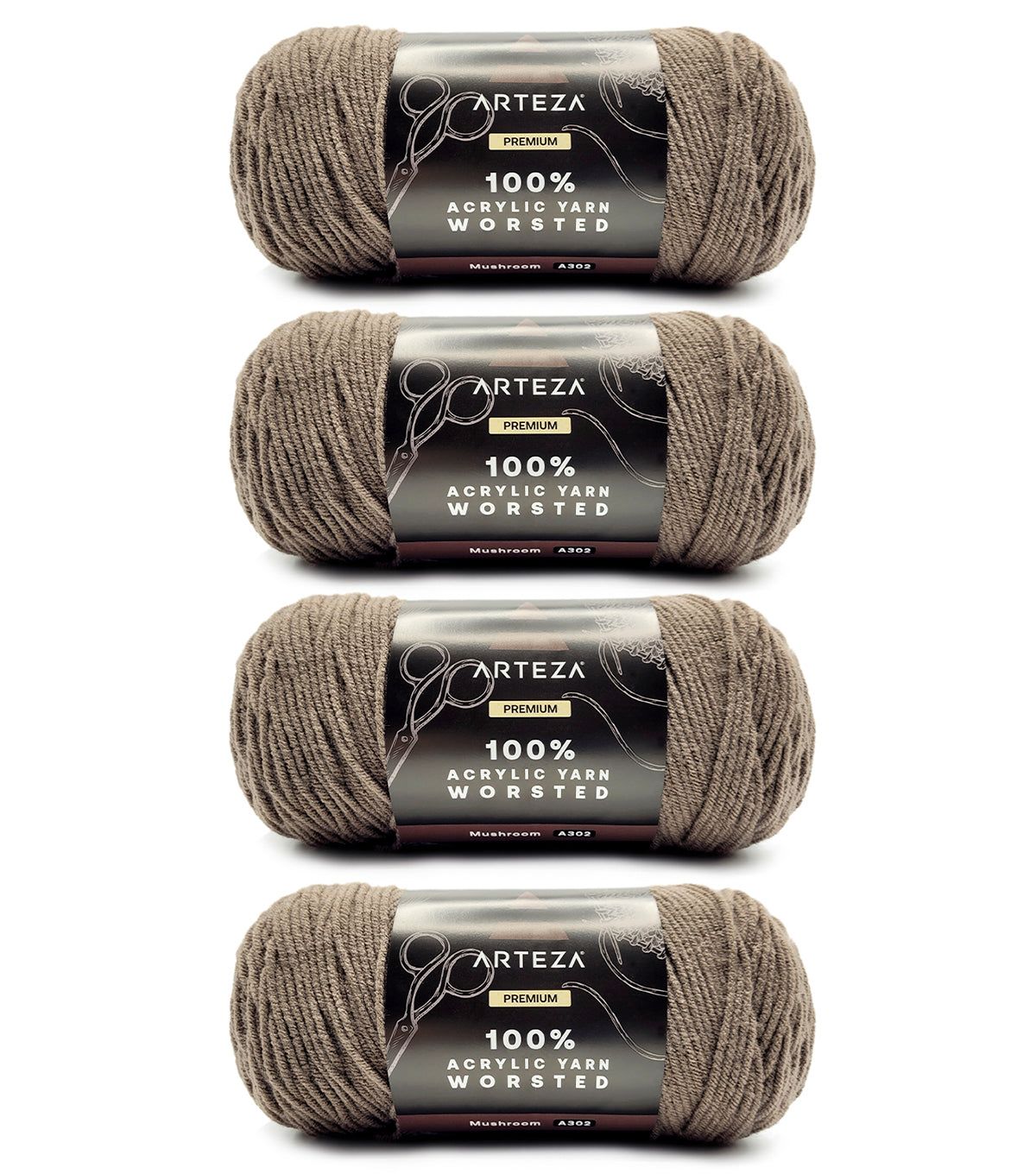 Arteza Acrylic Yarn for Crocheting, 4 x 200-g Skeins of Worsted Yarn for  Knitting, Peacocking A504, Machine Washable, Knitting & Crochet Supplies –