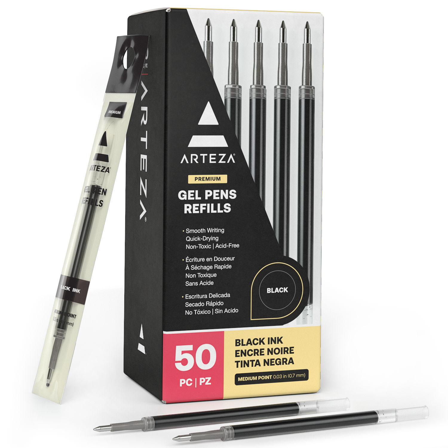  Refillable Gel Pens Include 2 Refills Retractable Gel