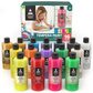 Kids Premium Tempera Paint, Assorted Colors, 400ml Bottles- Set of 16