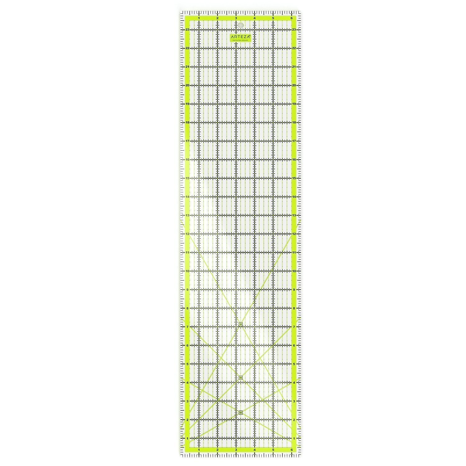 Arteza 6.5 inch x 24 inch Acrylic Quilters Ruler