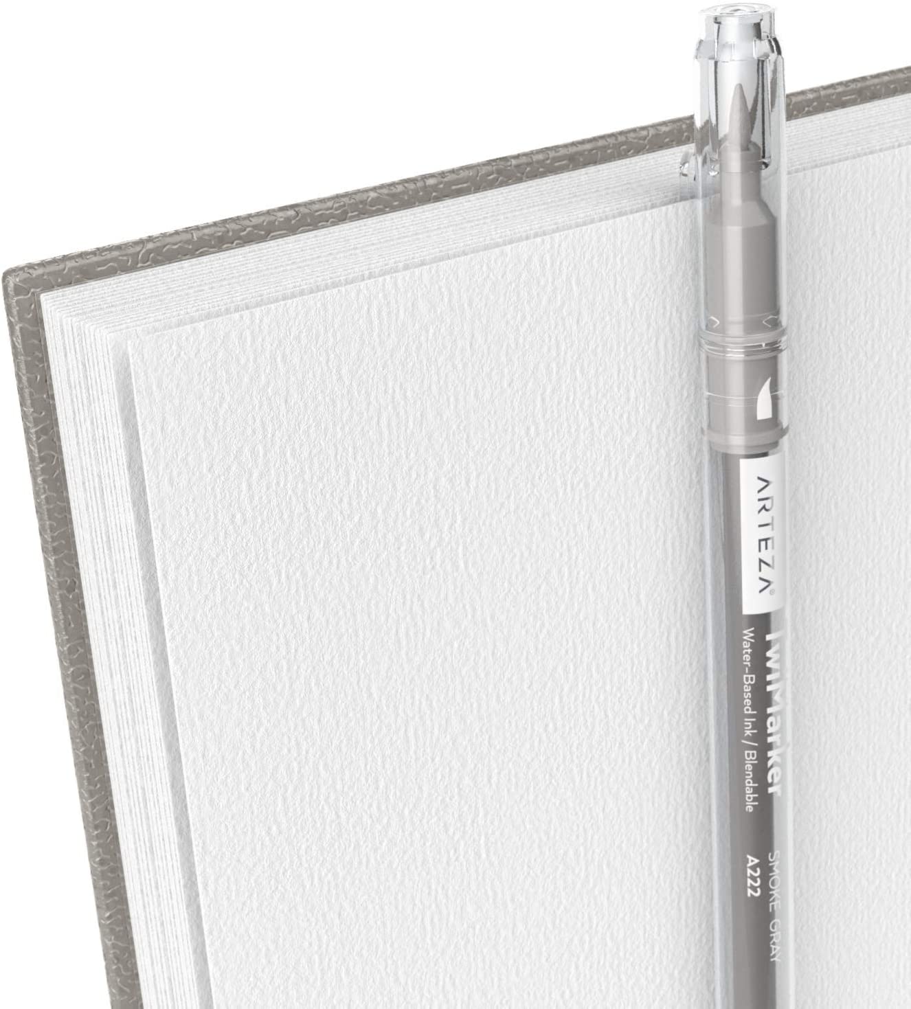 Watercolor Book, Spiral-Bound Hardcover, Gray, 9" x 12” - Pack of 2