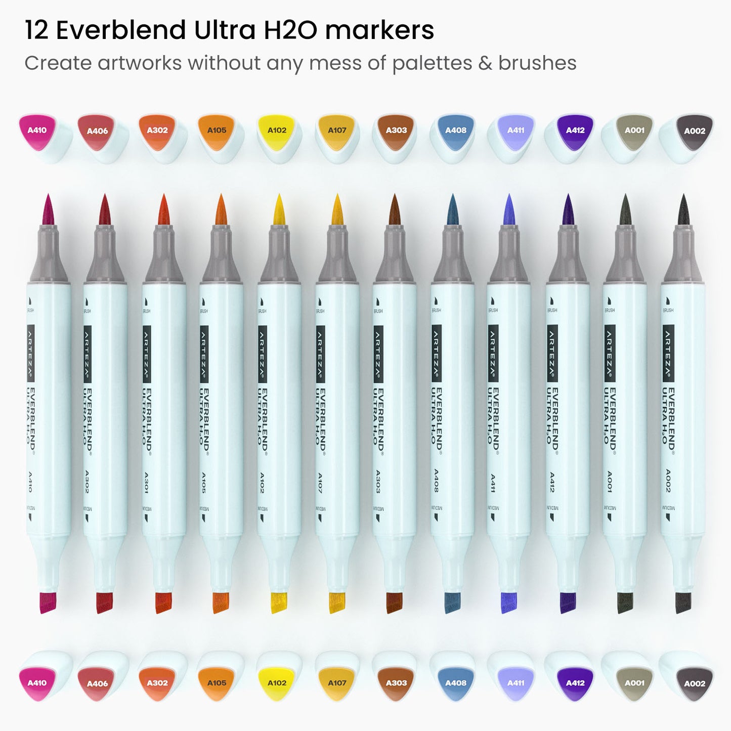 EverBlend™ Ultra H2O Markers, Muted Vintage, Dual-Tip - Set of 12