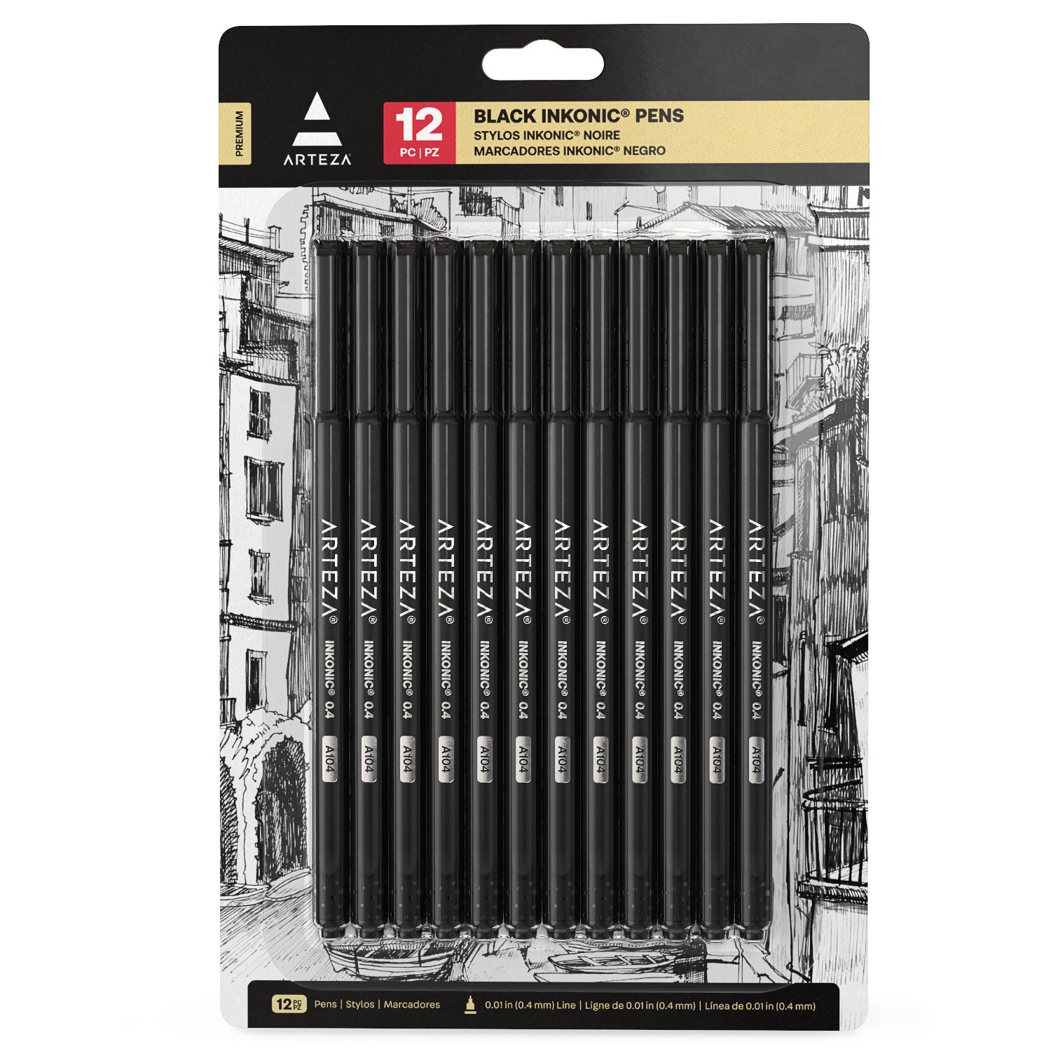 School Smart Ultra Fineliner Pen, 0.4 mm, Black Pack of 48