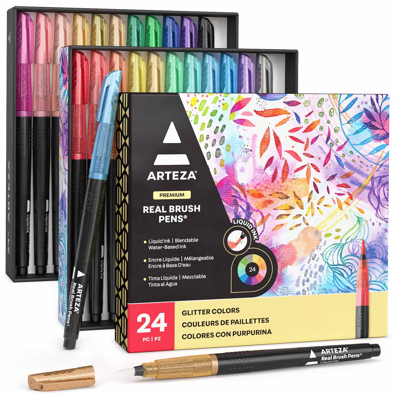 Metallic Brush Pen, Metallic Markers, Brush Pens, Brush Pen Set,  Calligraphy Markers, Colourful Brush Pens, Journal Pens, Scrapbooking Pens  
