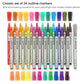 Silver Metallic Outline Markers, Assorted Colors - Set of 24