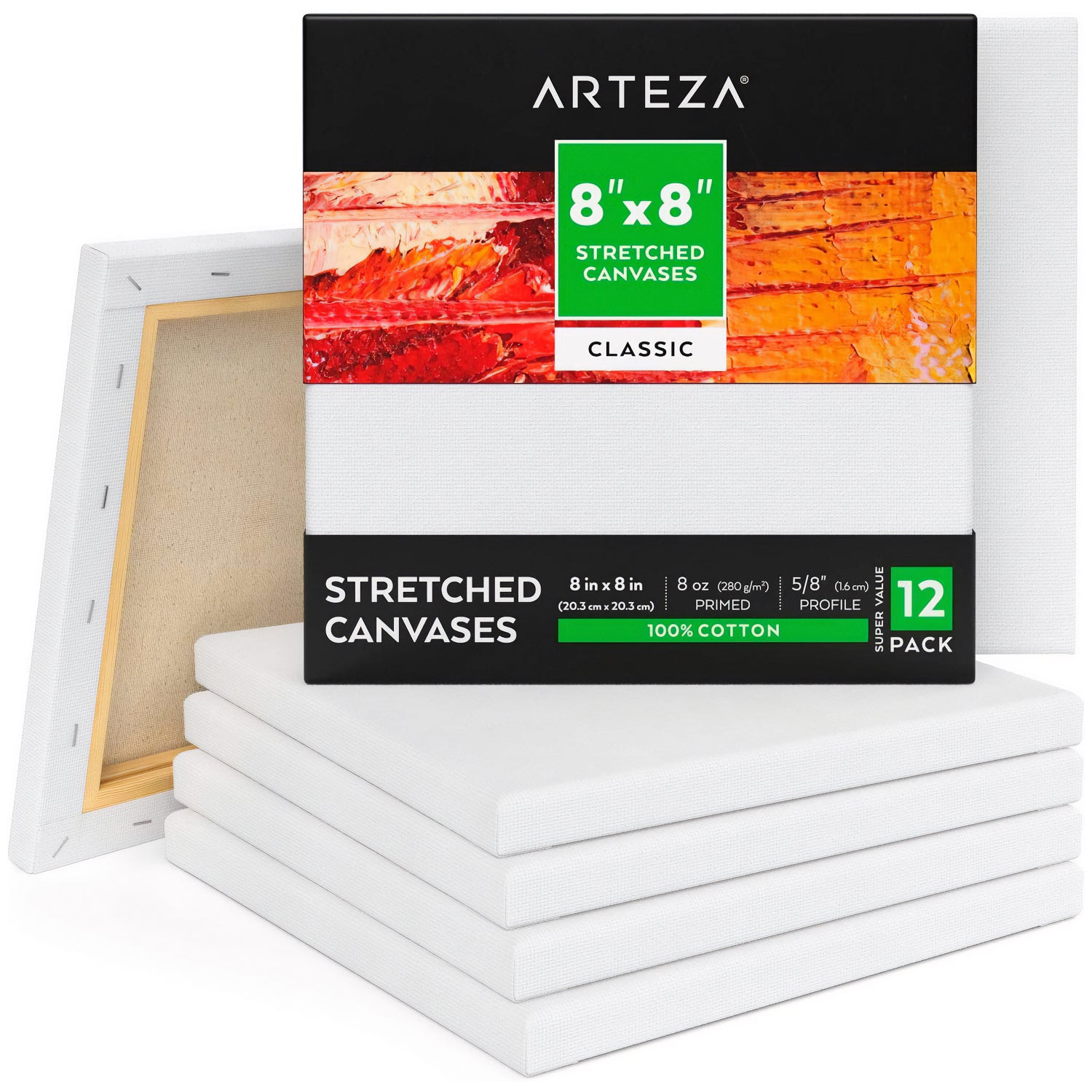 Classic Stretched Canvas, 16 x 20 - Pack of 6