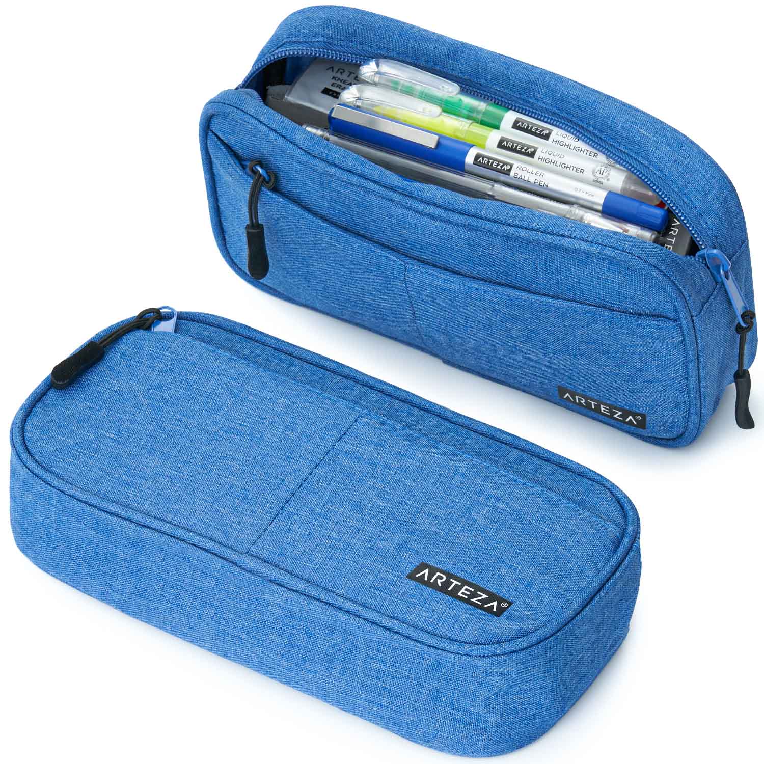 X-Pencil Case, Blue, Open Top Pouch
