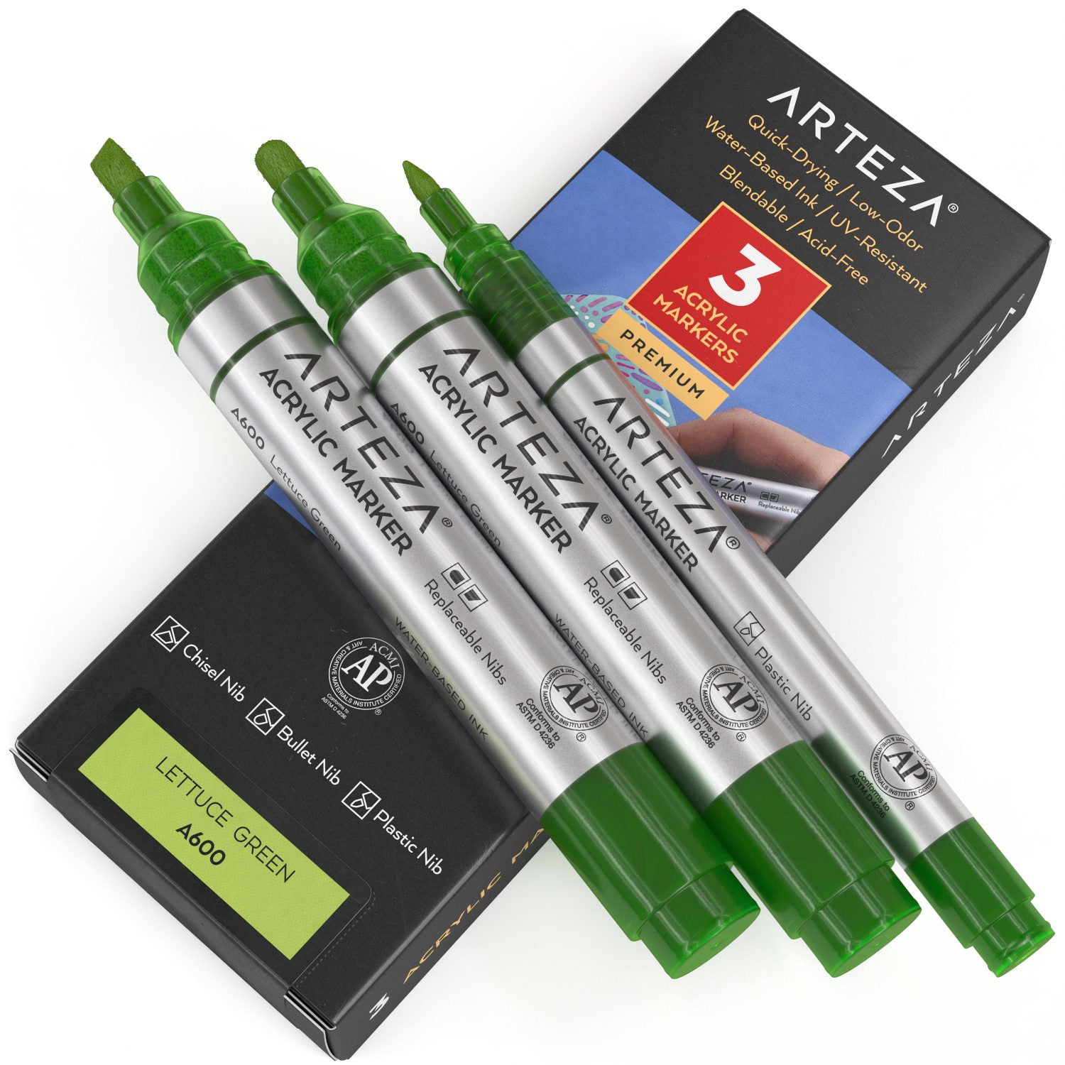 A600 Lettuce Green Acrylic Markers