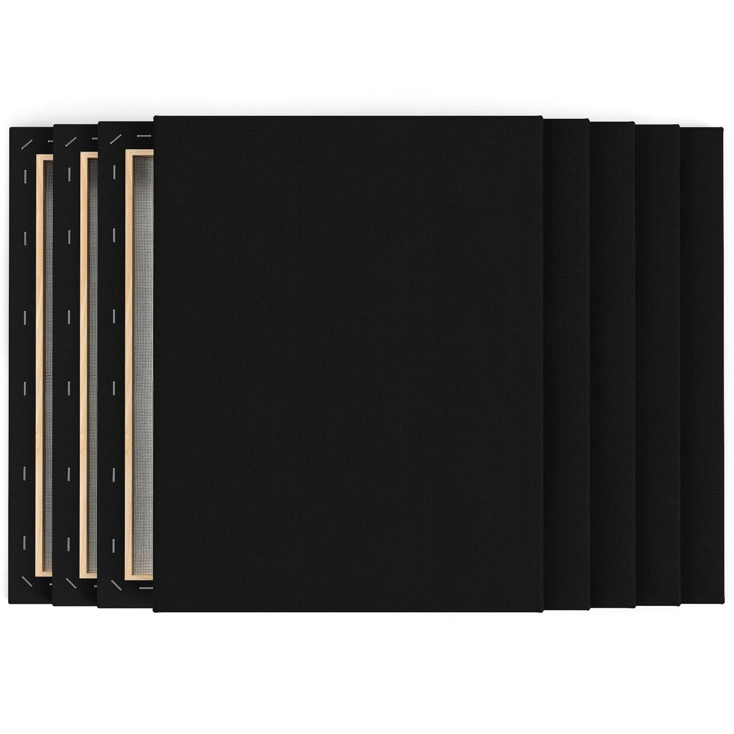 Classic Stretched Canvas, Black, 11" x 14" - Pack of 8