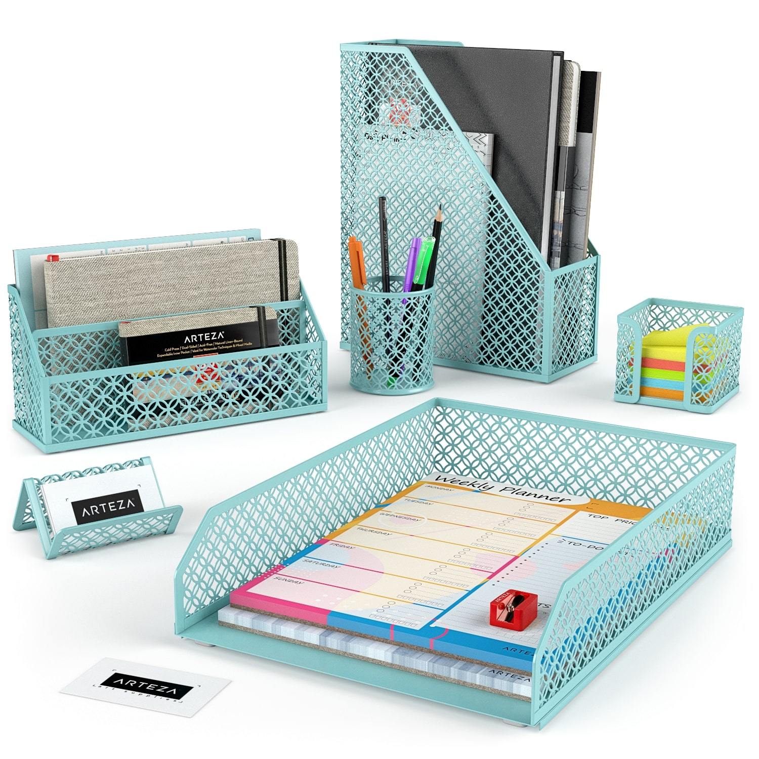 2 in 1 Desk Organizer with Pen Holder, Book and Stationery Holder, with Pen  Holder, Ideal for Office Table office organizer