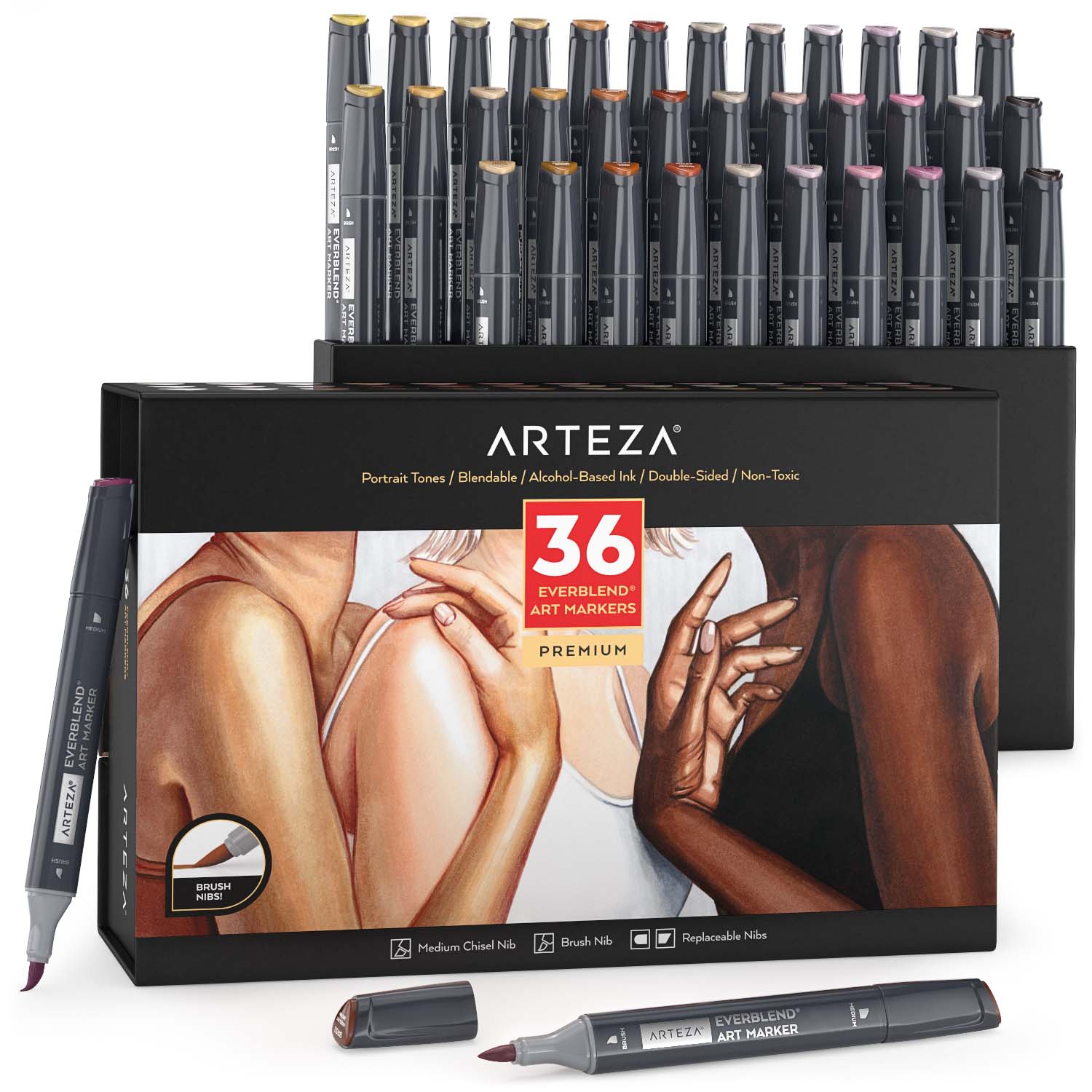 EverBlend Art Markers, Skin Tones, Single Color Tan Rose A609 by Arteza