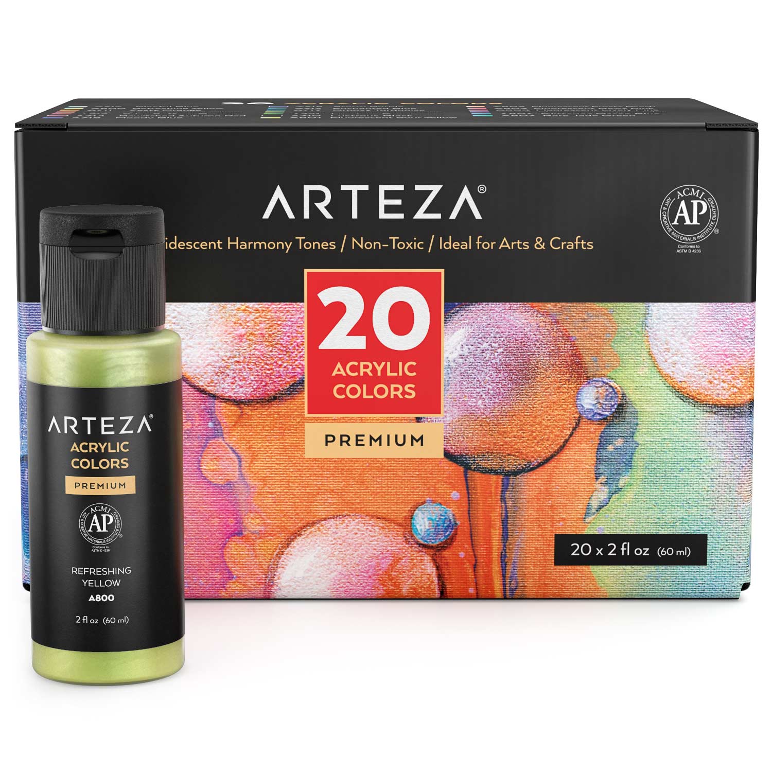 Arteza Ultimate Shimmer Craft Paint and Tool Art Set