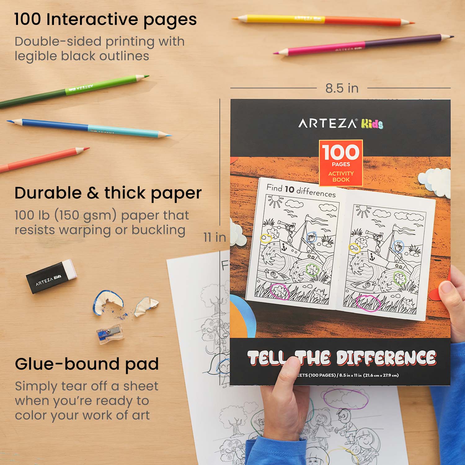 Info about the Arteza Kids Activity Book of Tell the Difference 