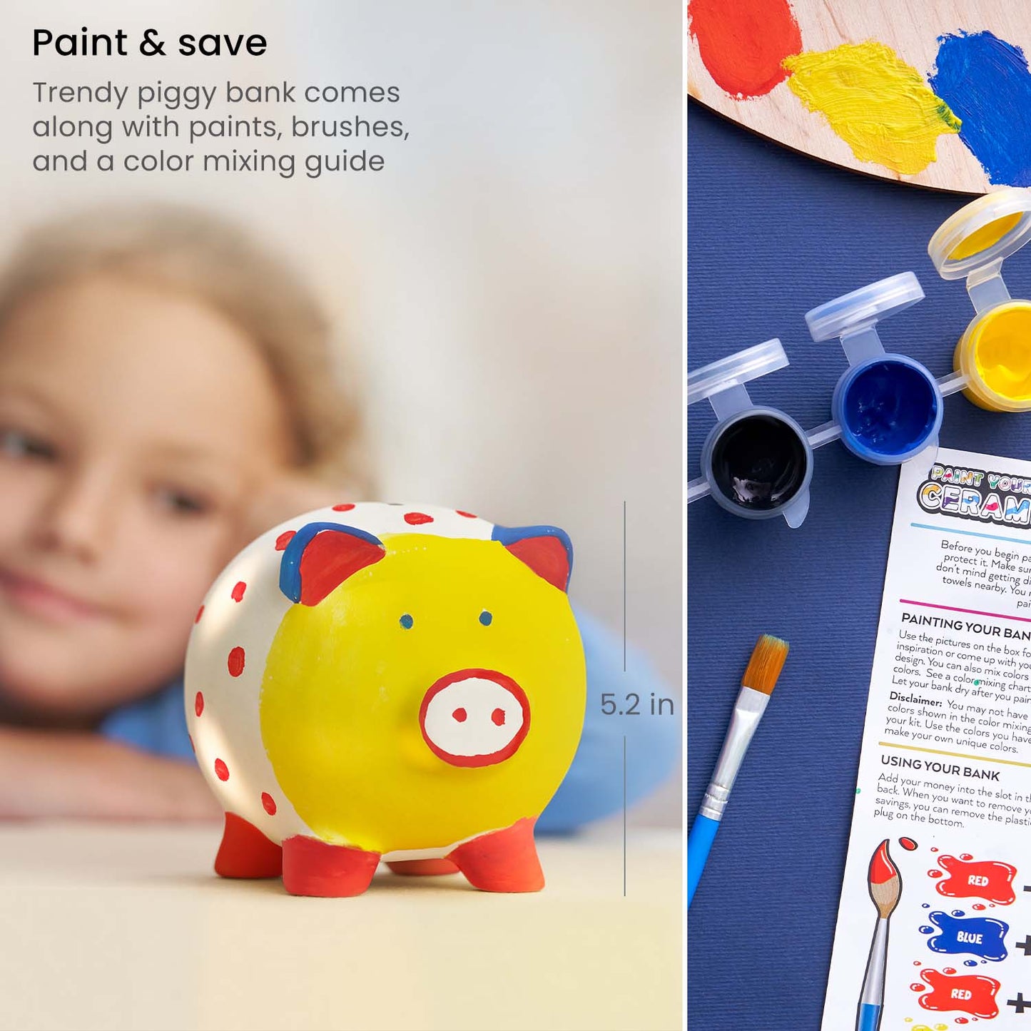 Kids Paint Your Own Ceramics, Piggy Bank