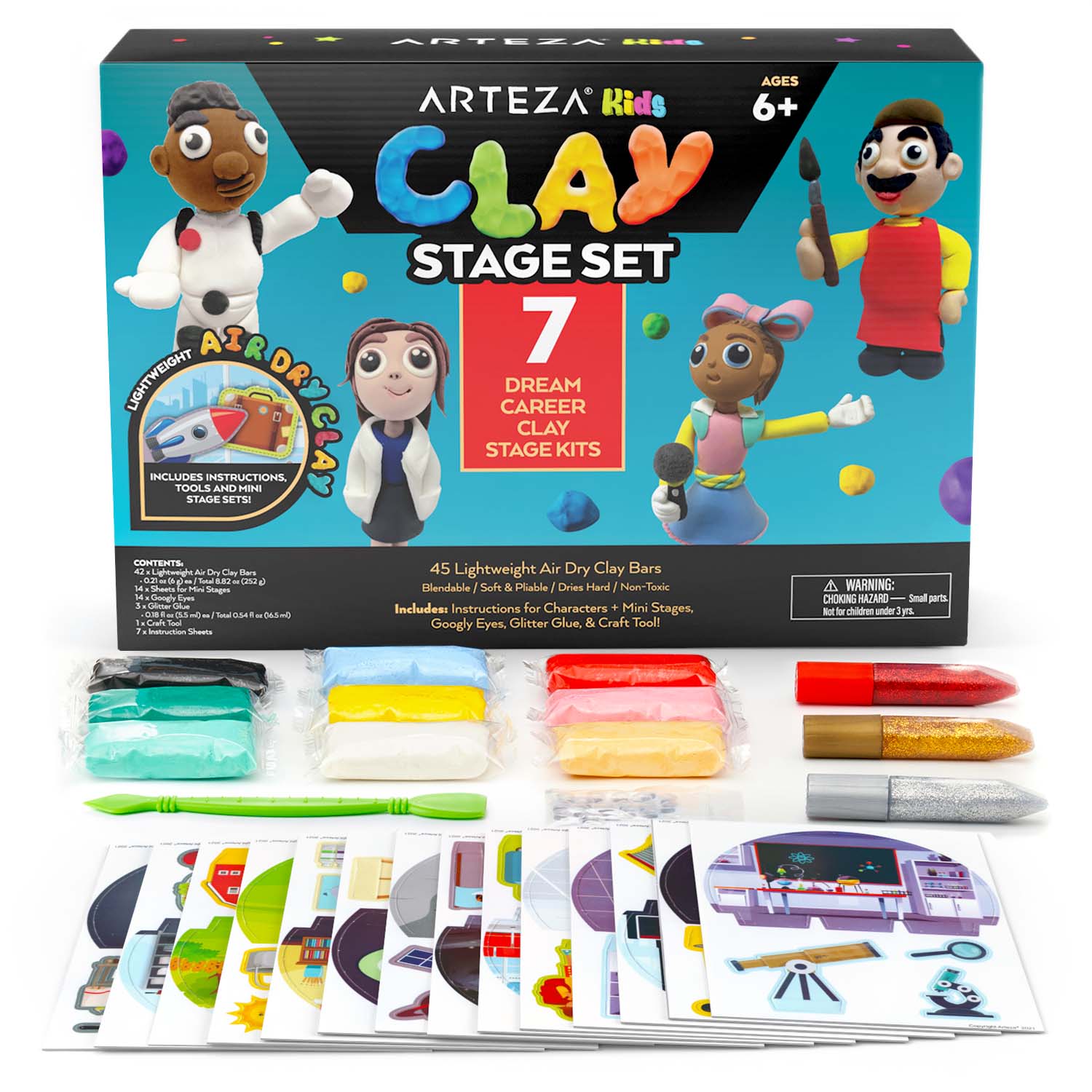Arteza Kids Decorative Scissors, Set of 12 Different Patterns, 5.5 Inches, Craft