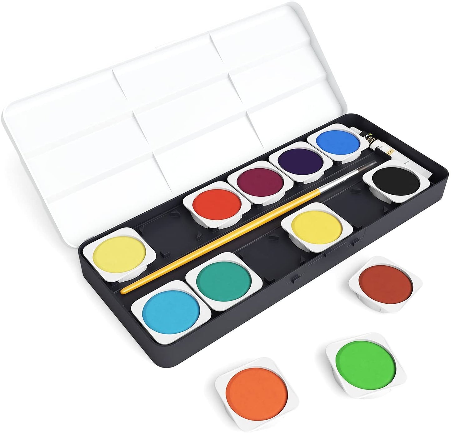 Kids Watercolor Paint, Opaque Colors in Pans - Set of 25