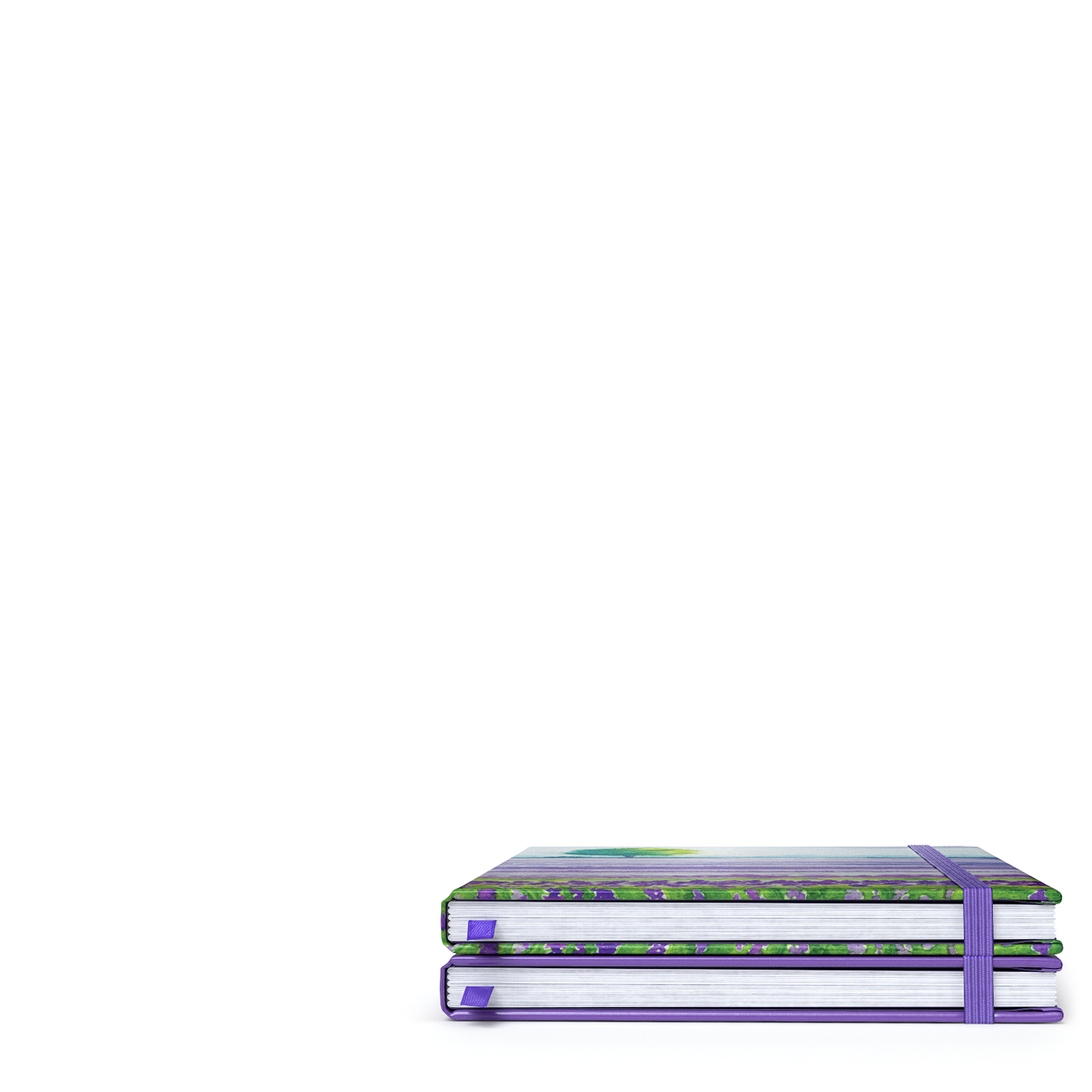 Journals, Lavender Field Design, Lined Paper  - Set of 2