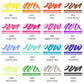 Color Chart Permanent Markers Bright Colors Brush Tip