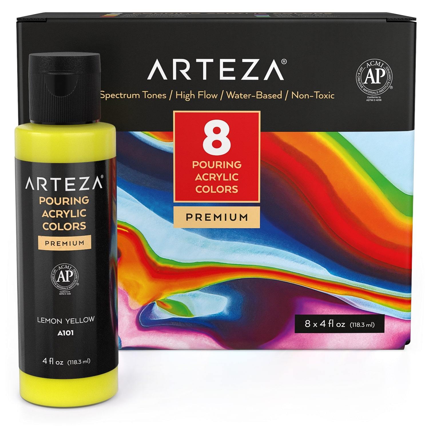 279) Testing Arteza Iridescent Paint in a Straight Pour - Fluid