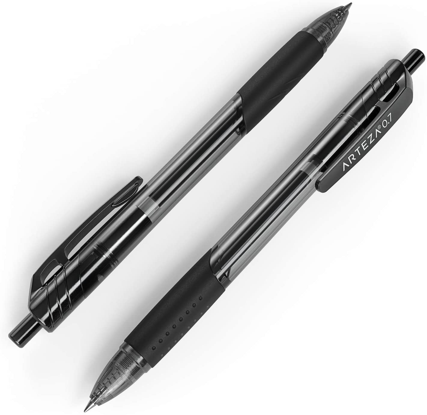 Retractable Gel Ink Pens, Black - Set of 24