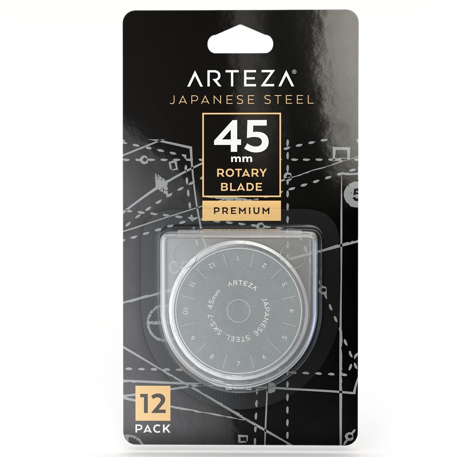 Arteza Rotary Cutter Blades 45 mm Pack of 12