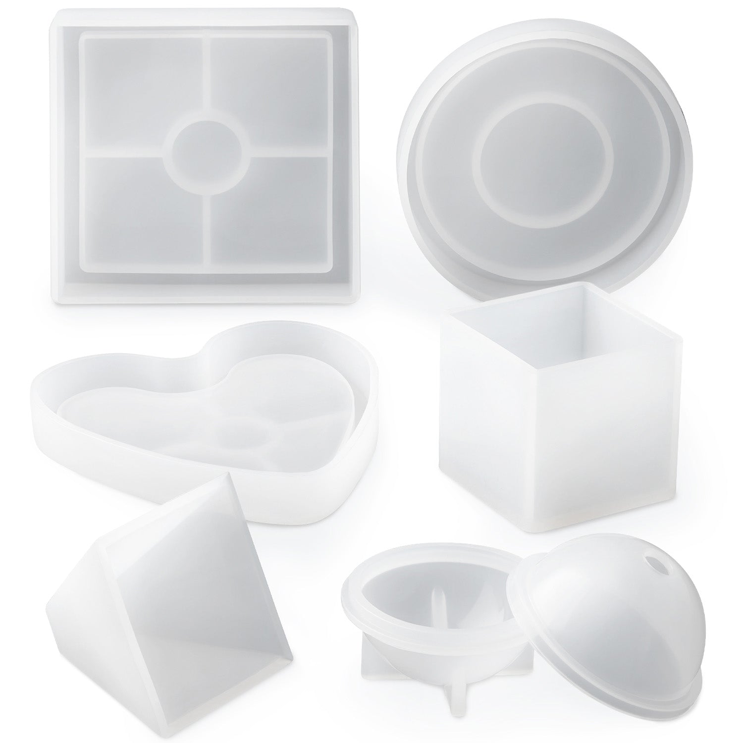 TINYSOME Resin Casting Silicone Mold Kit Geometric Shape Design