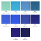 Stiff & Soft Felt Fabric, Blue Tones - Set of 50 Sheets