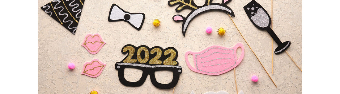 How To Create Your Own New Years Photo Props Using Arteza Felt and Glitter