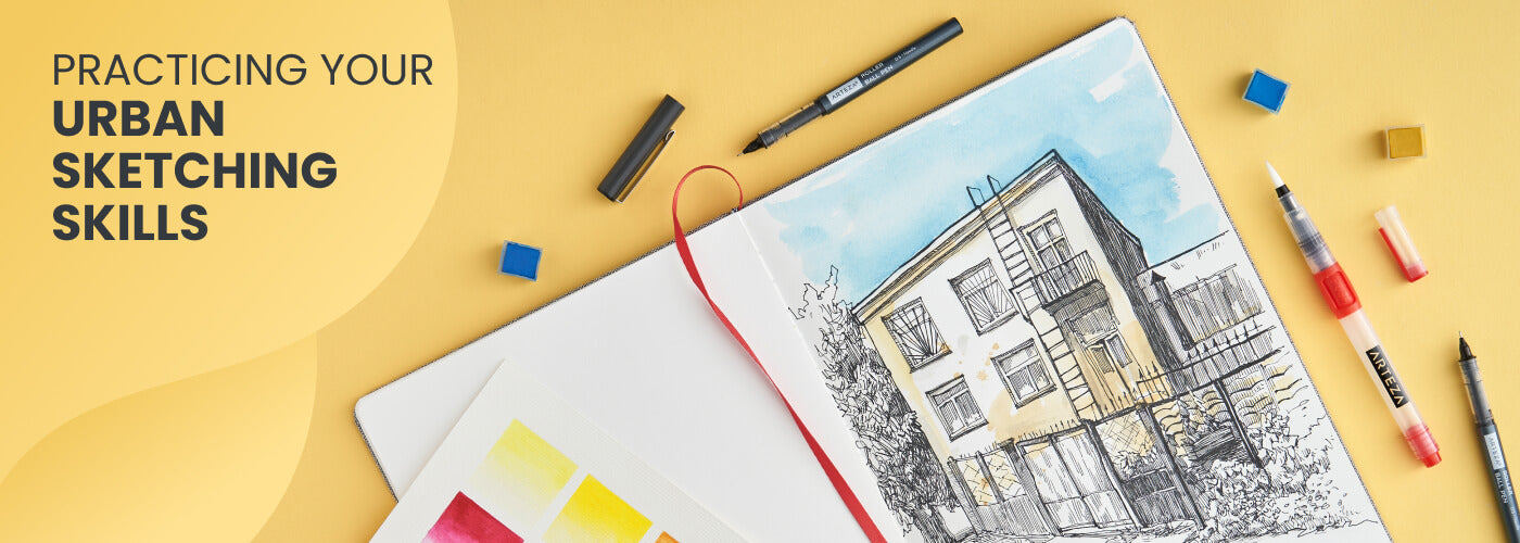 A Beginner’s Guide to Urban Sketching Part 2: Practicing & Adding Color