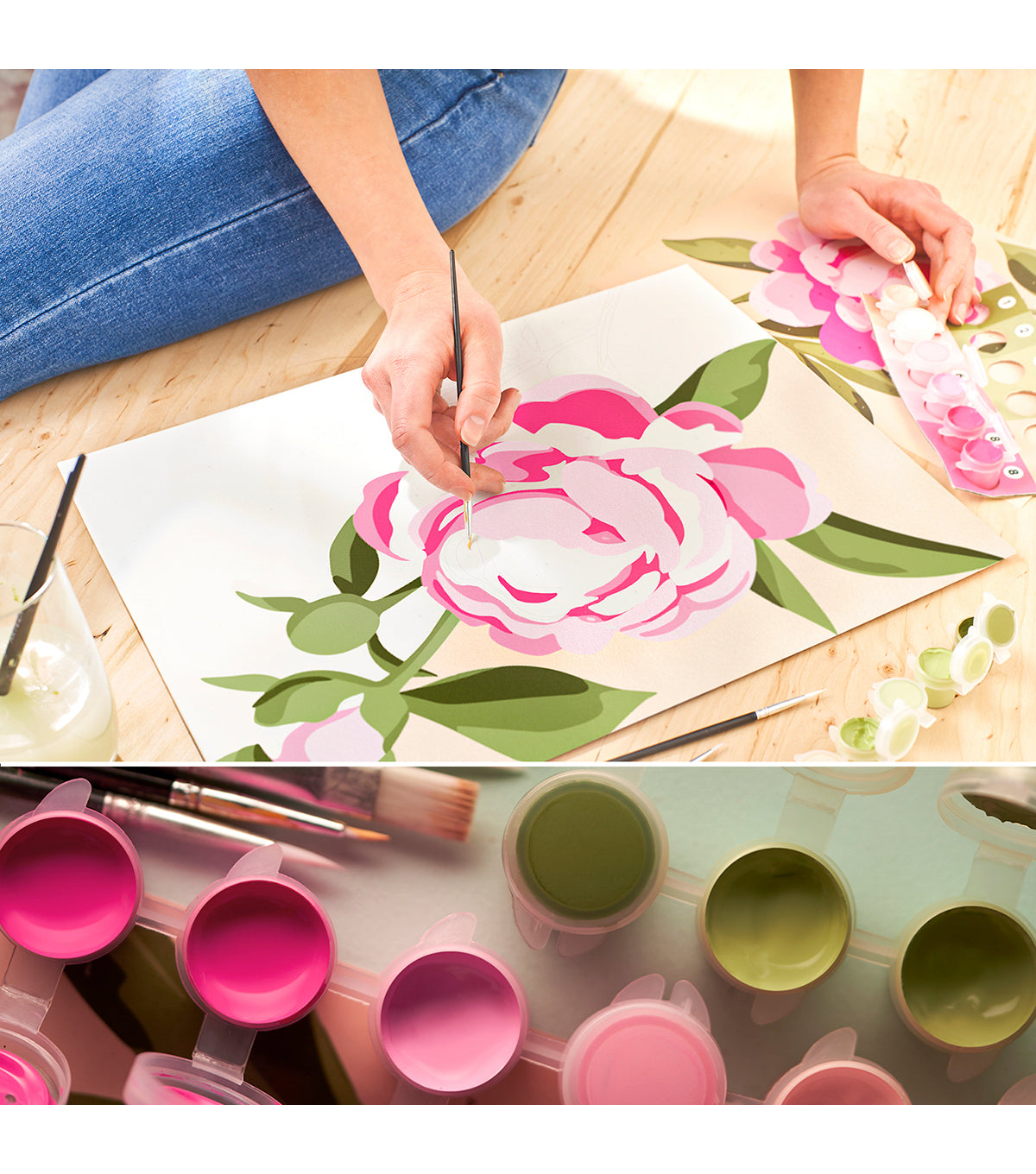 Paint by Numbers, Floral - Beginner Level Kit