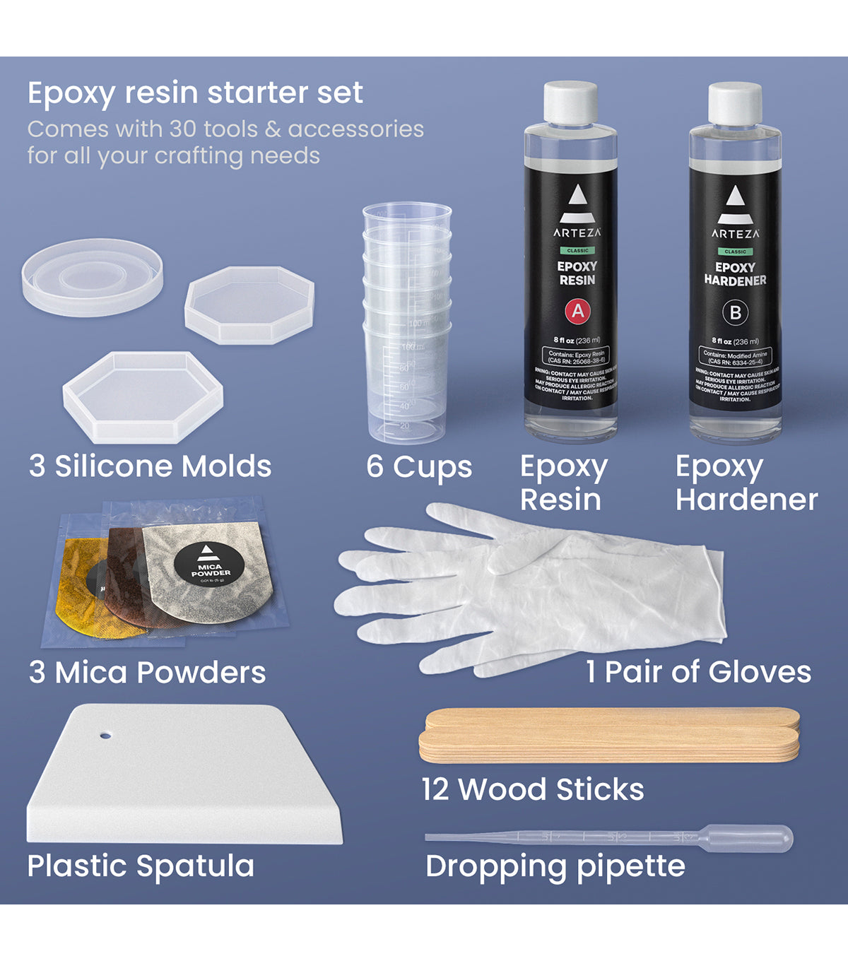 16oz. Epoxy Resin Starter Set with Accessories