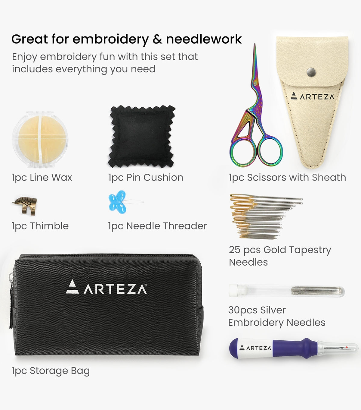 Embroidery Accessory Set - 62 Pieces
