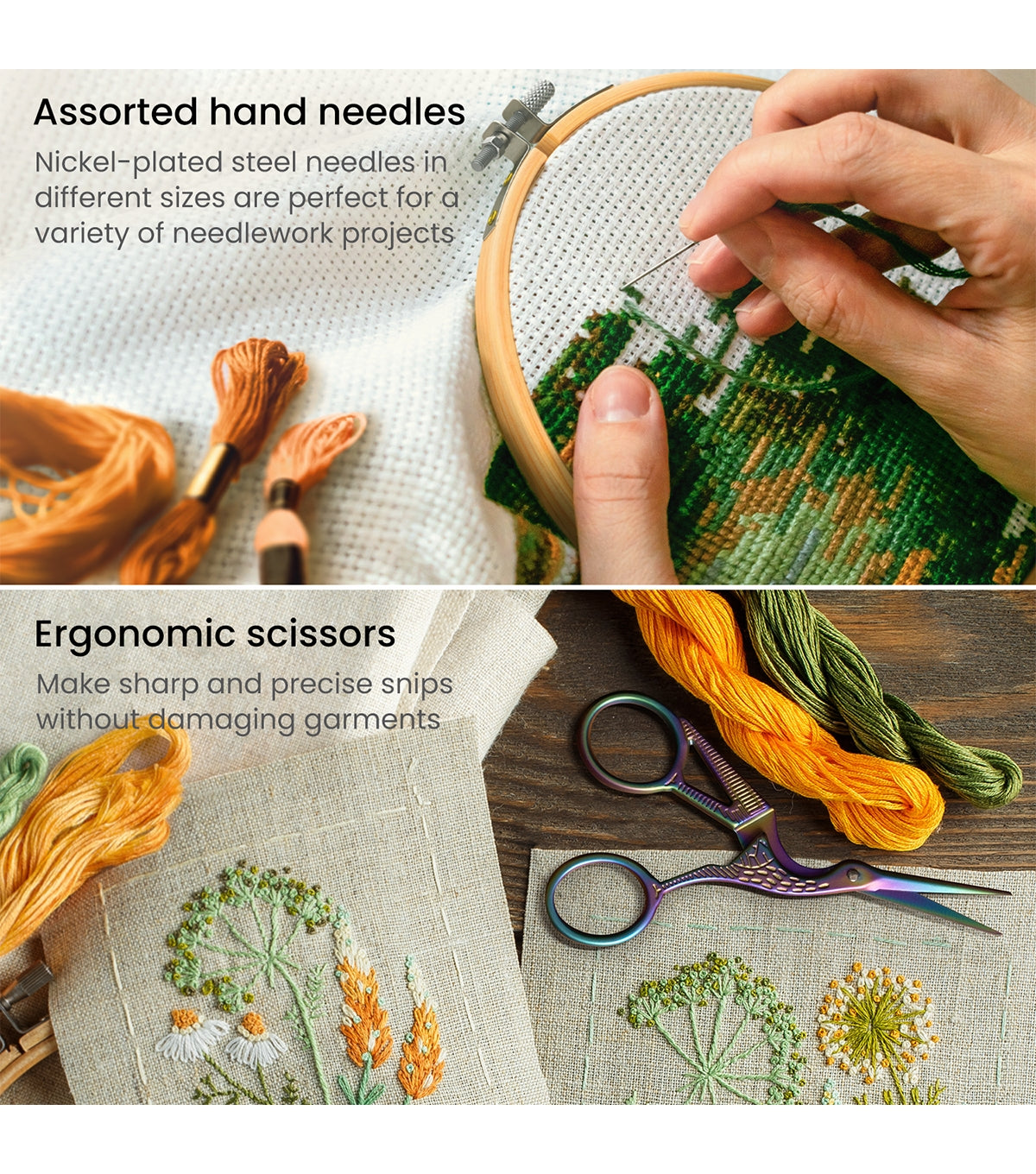  EXCEART 1 Set Set Cross Stitch Hanging Picture Embroidery Kits  pro Tools Hand Embroidery kit Embroidery Accessories Embroidery Tools  Embroidery Accessory Manual Embroidery Thread Polyester