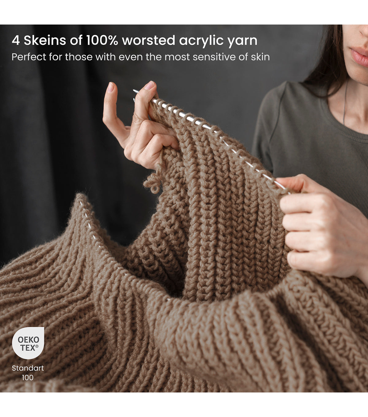 100% Acrylic Yarn, Worsted, Holly Jolly - 4 Pack –