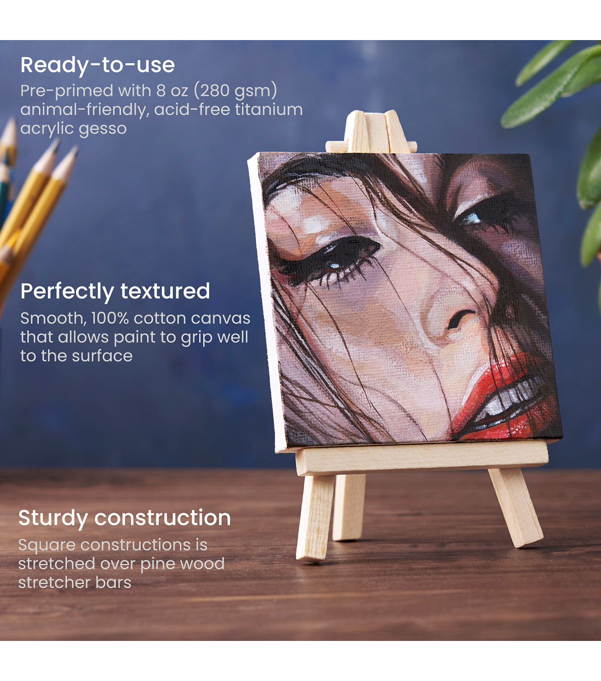 Hello, Artist! Mini Canvas With Easel Party Pack, 4ct.