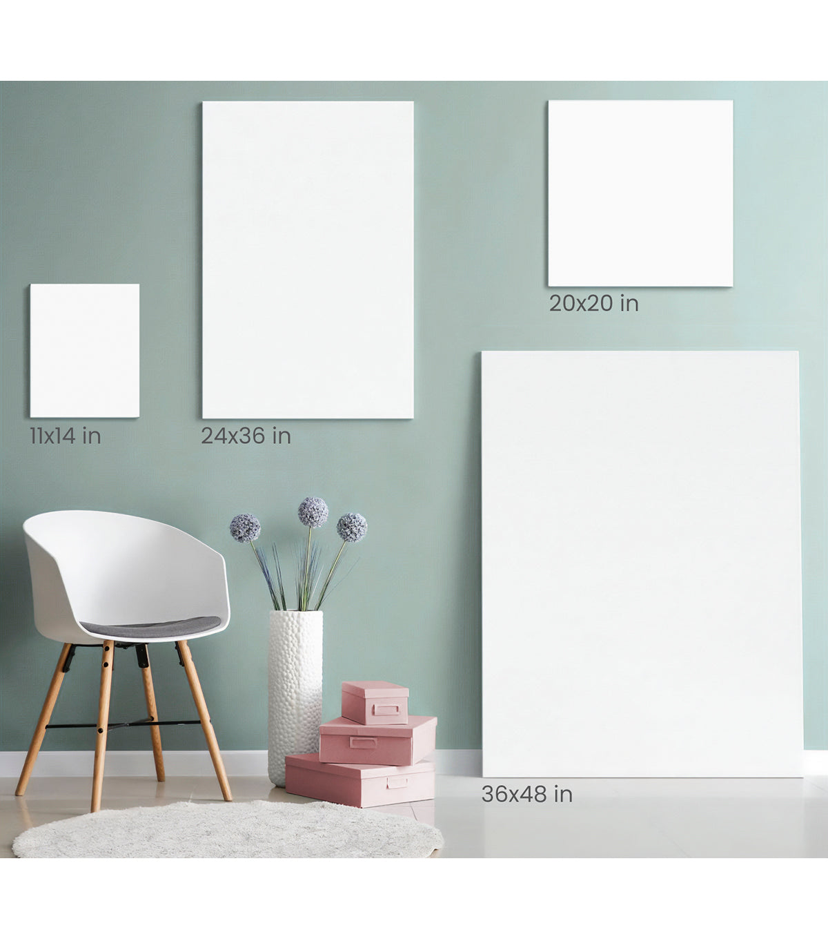  Stretched White 24x36 Canvas Boards For Painting