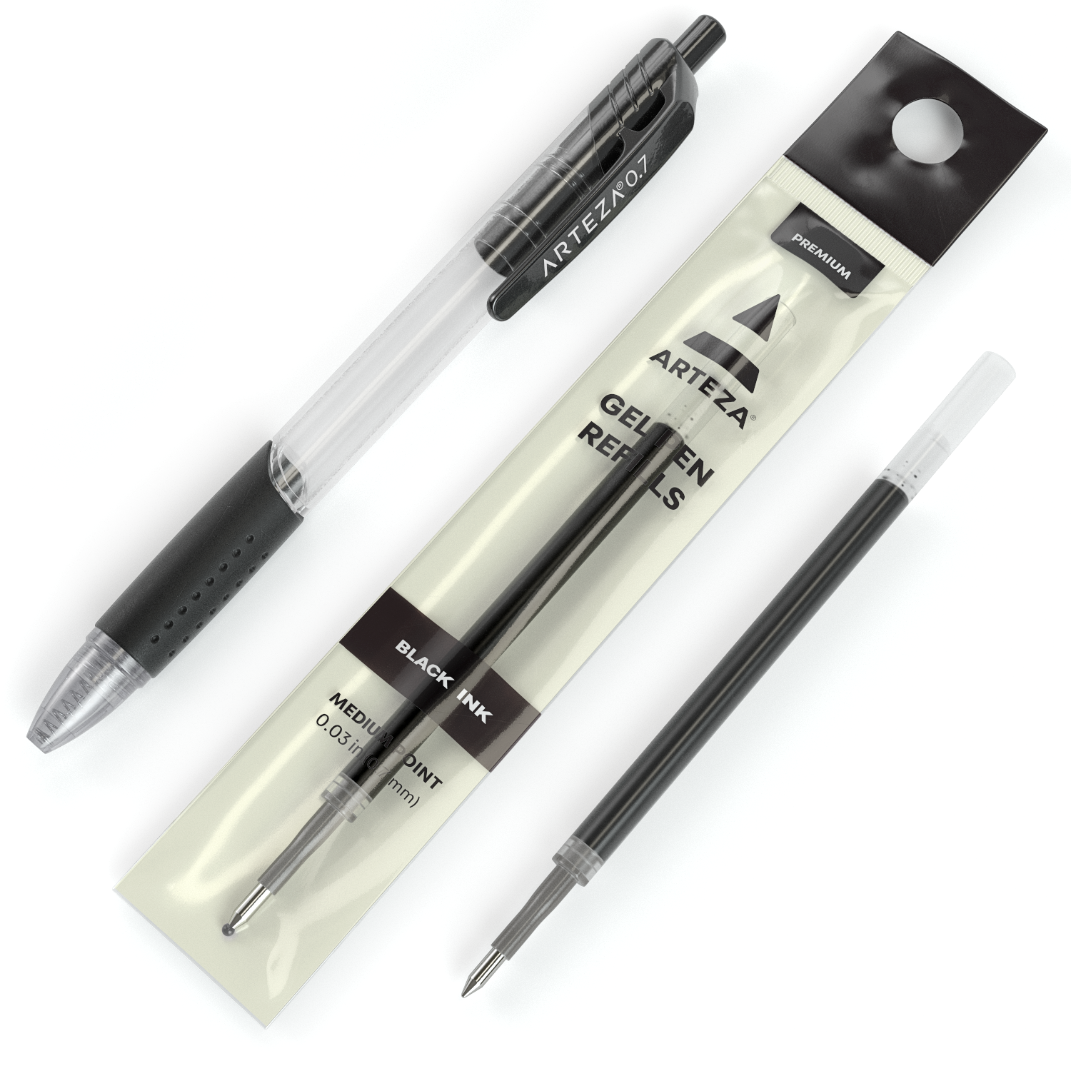 Paper Mate InkJoy Gel Pen Refill - 0.7 mm - Black - Pack of 2