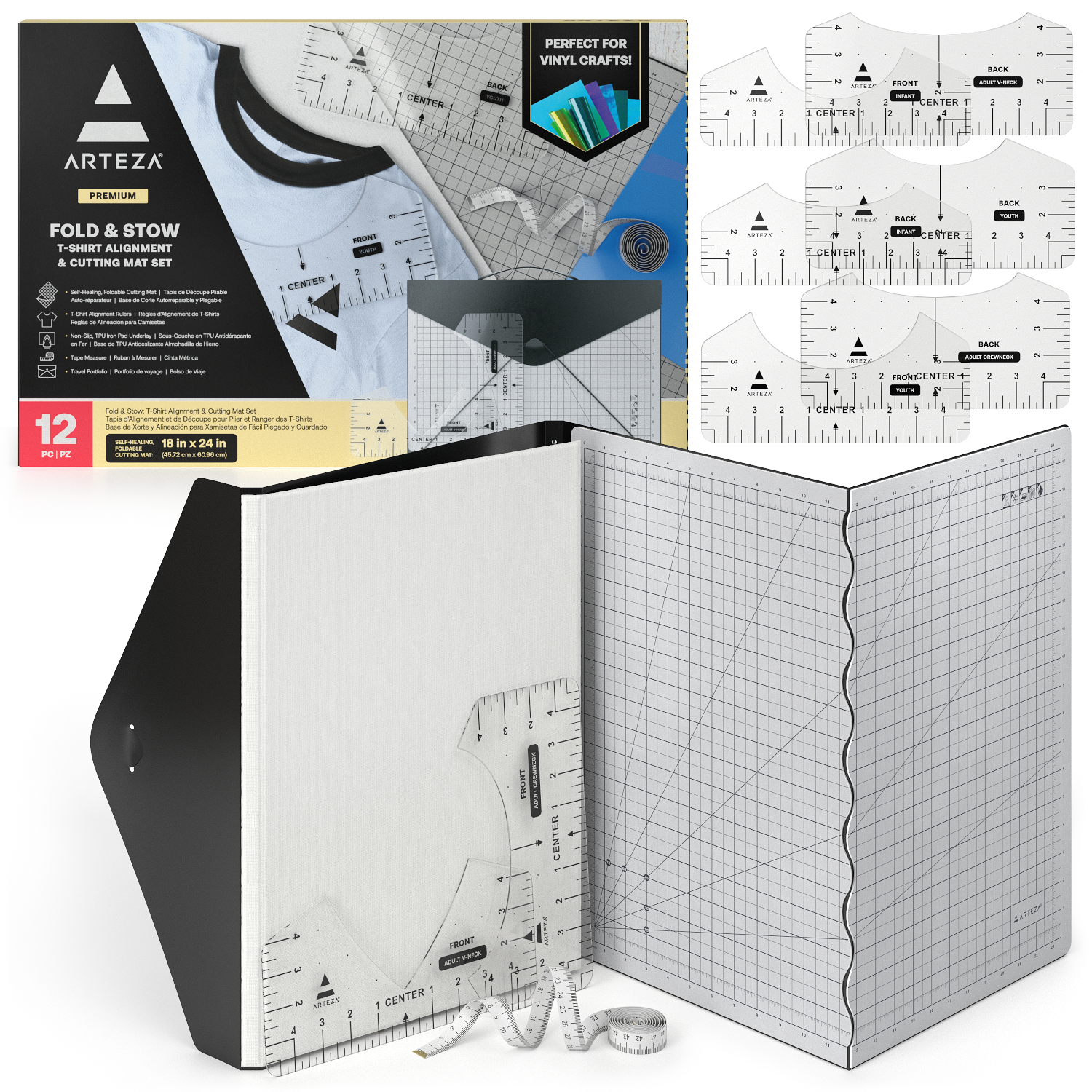 18x24 Inch Fold & Stow Multifunctional Cutting Mat Set