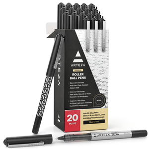 GPLMQ Black Drawing Pens, 12 Pack Felt Tip Markers for Adults and Kids –  WoodArtSupply