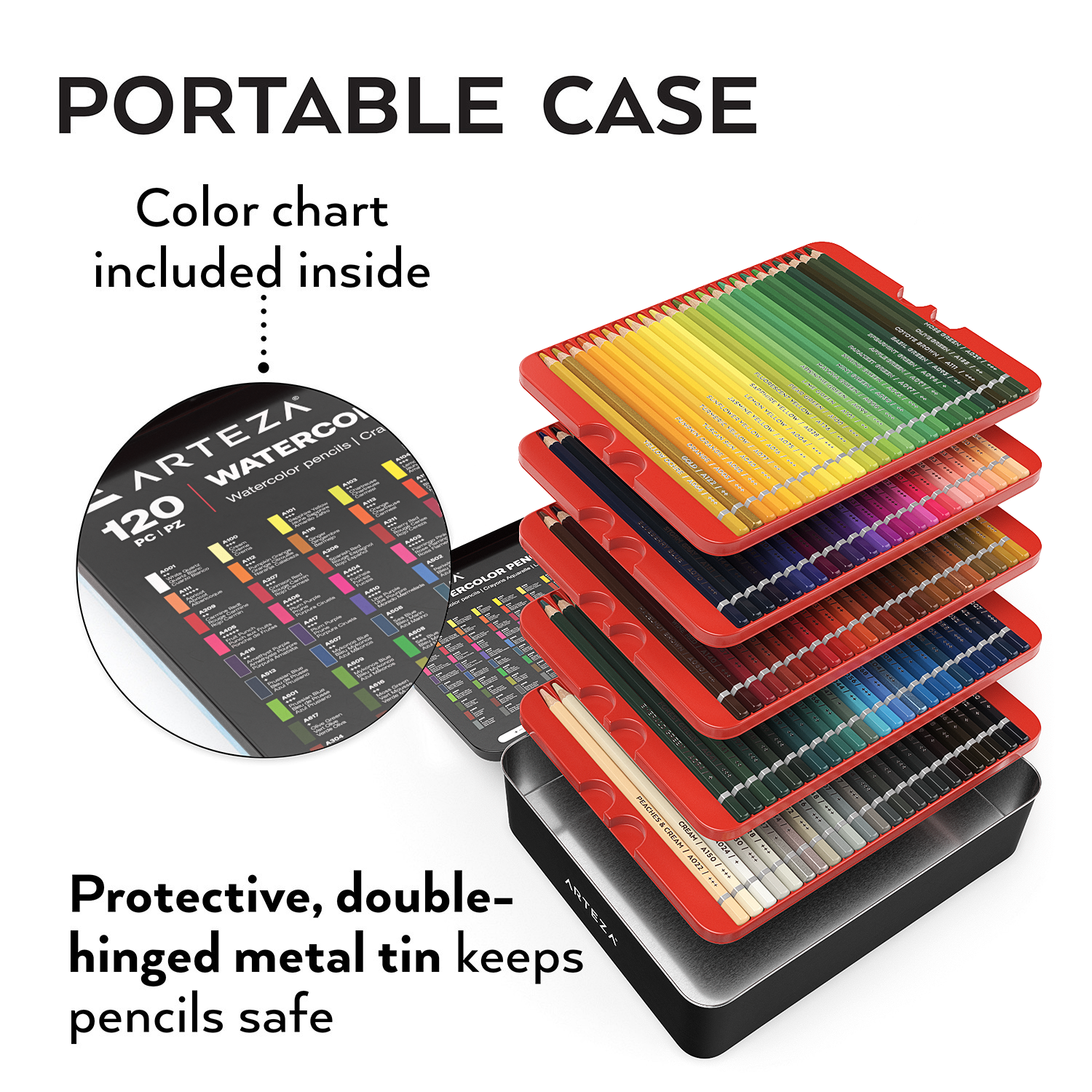 Arteza Expert 120 Colored Pencil Set DIY Color Chart / Swatch Sheet Digital  Download -  Canada