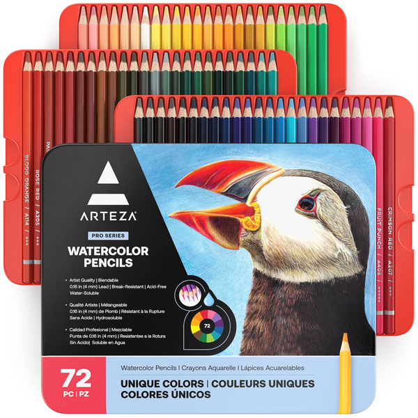 Arteza Watercolor Pencils Assorted Colors 48pk