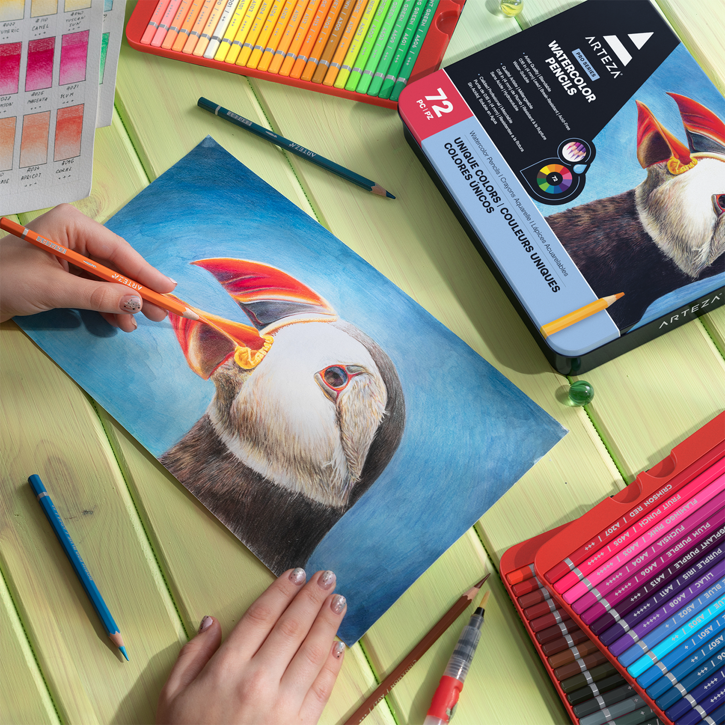 Fueled by Clouds & Coffee: Product Review: Arteza Professional Watercolor  Pencils