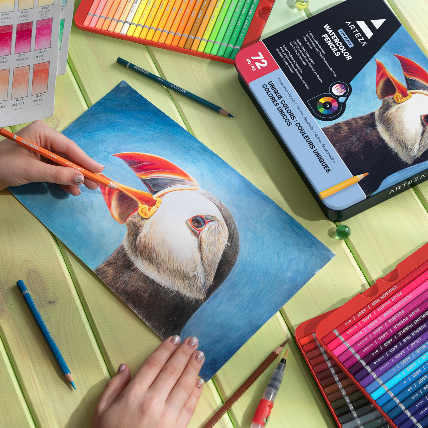 Turn Watercolor Pencils into a Paint Palette