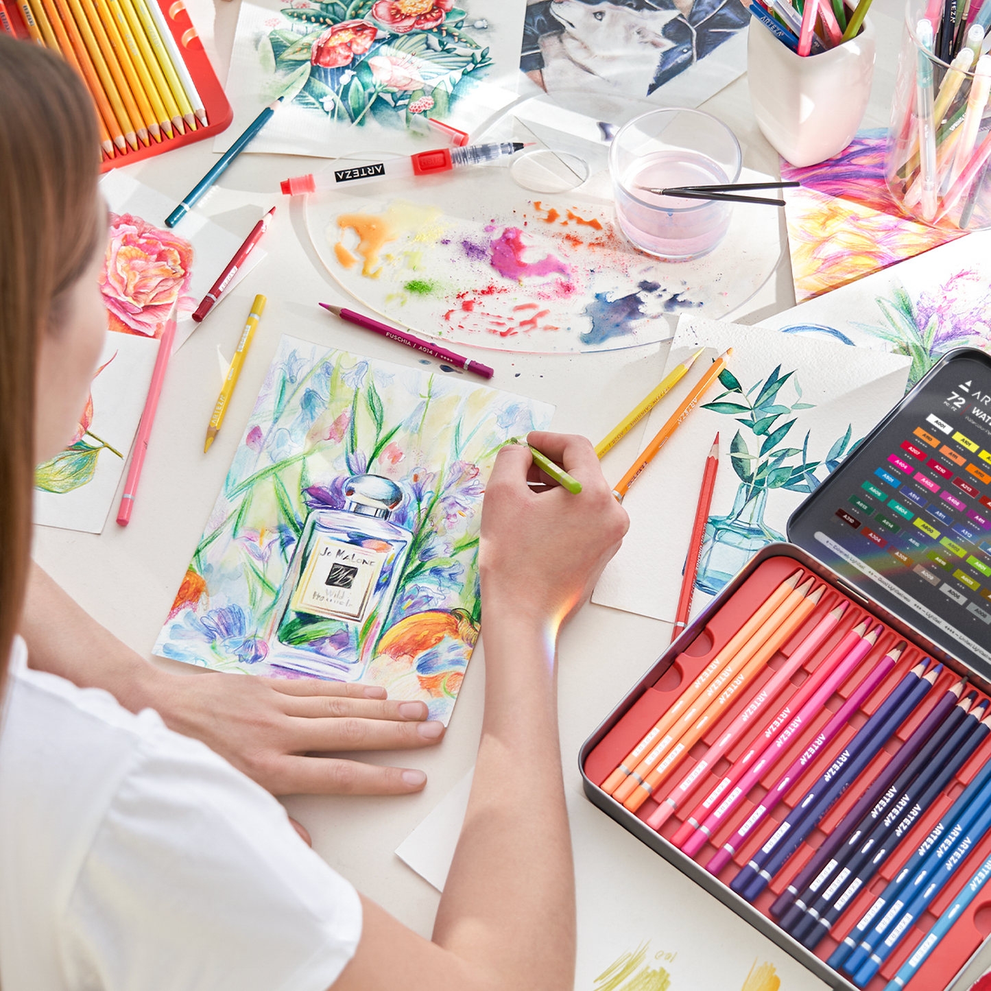 How to: Use Arteza Expert Watercolor Pencils & Premium Watercolor