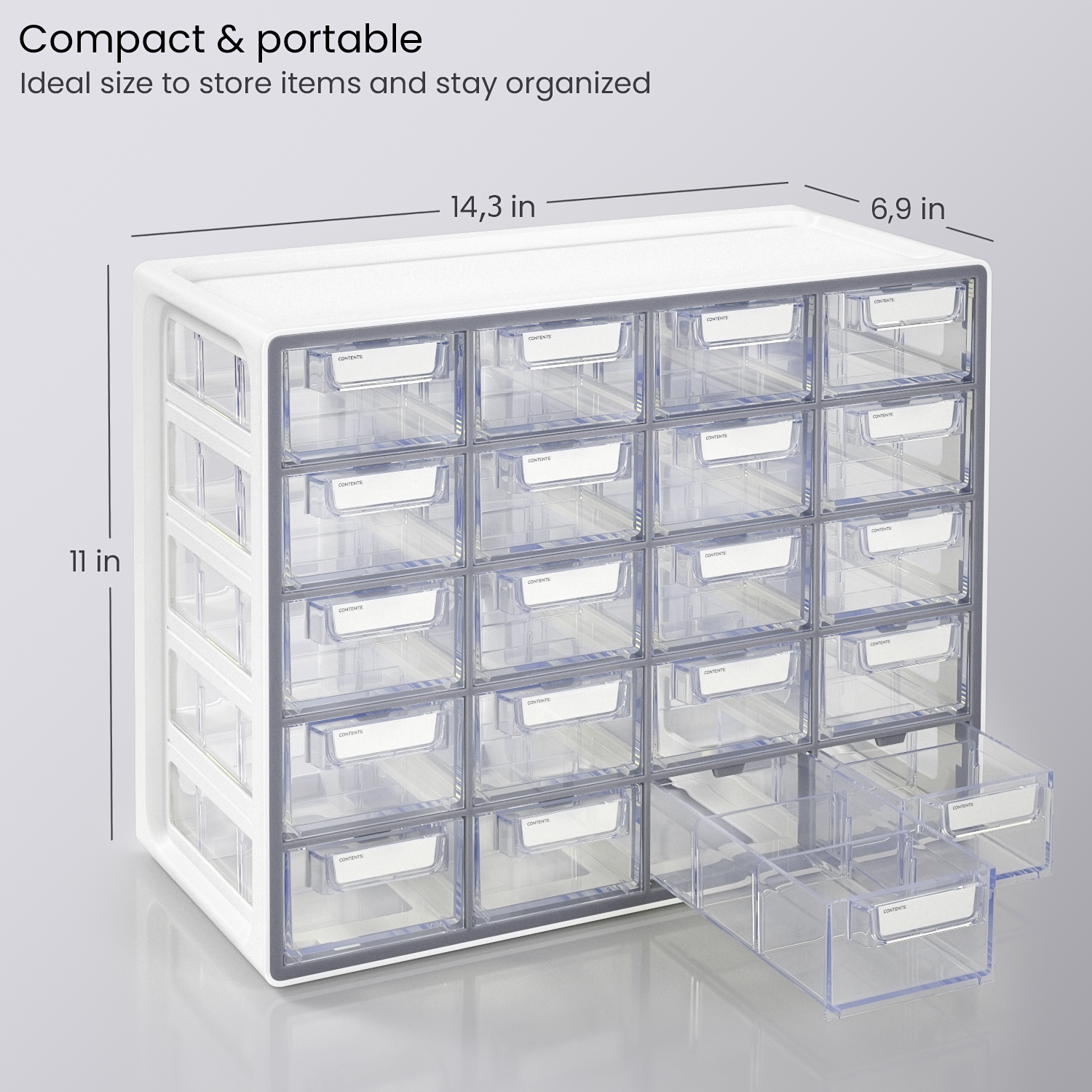 Compact 20 Drawer Storage Cabinet