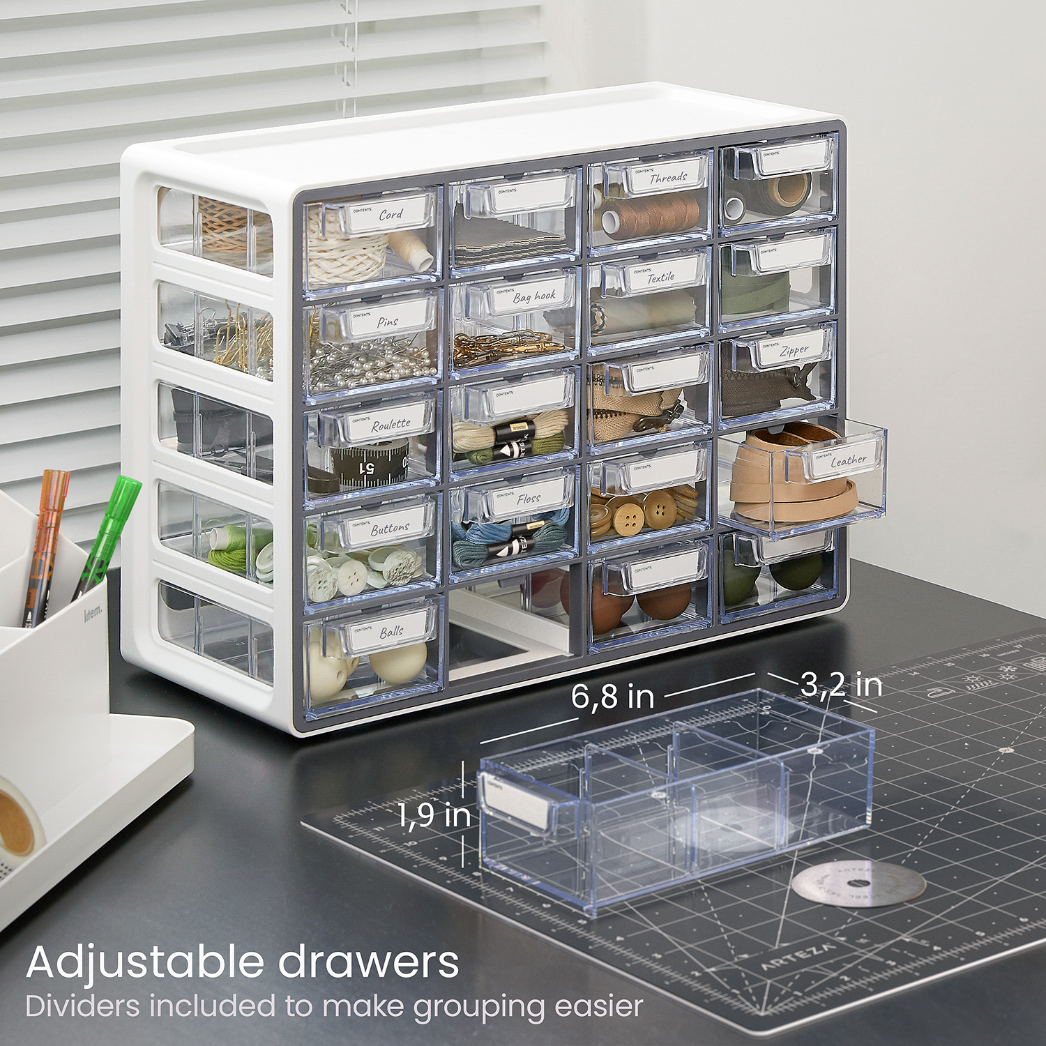 Compact 20 Drawer Storage Cabinet