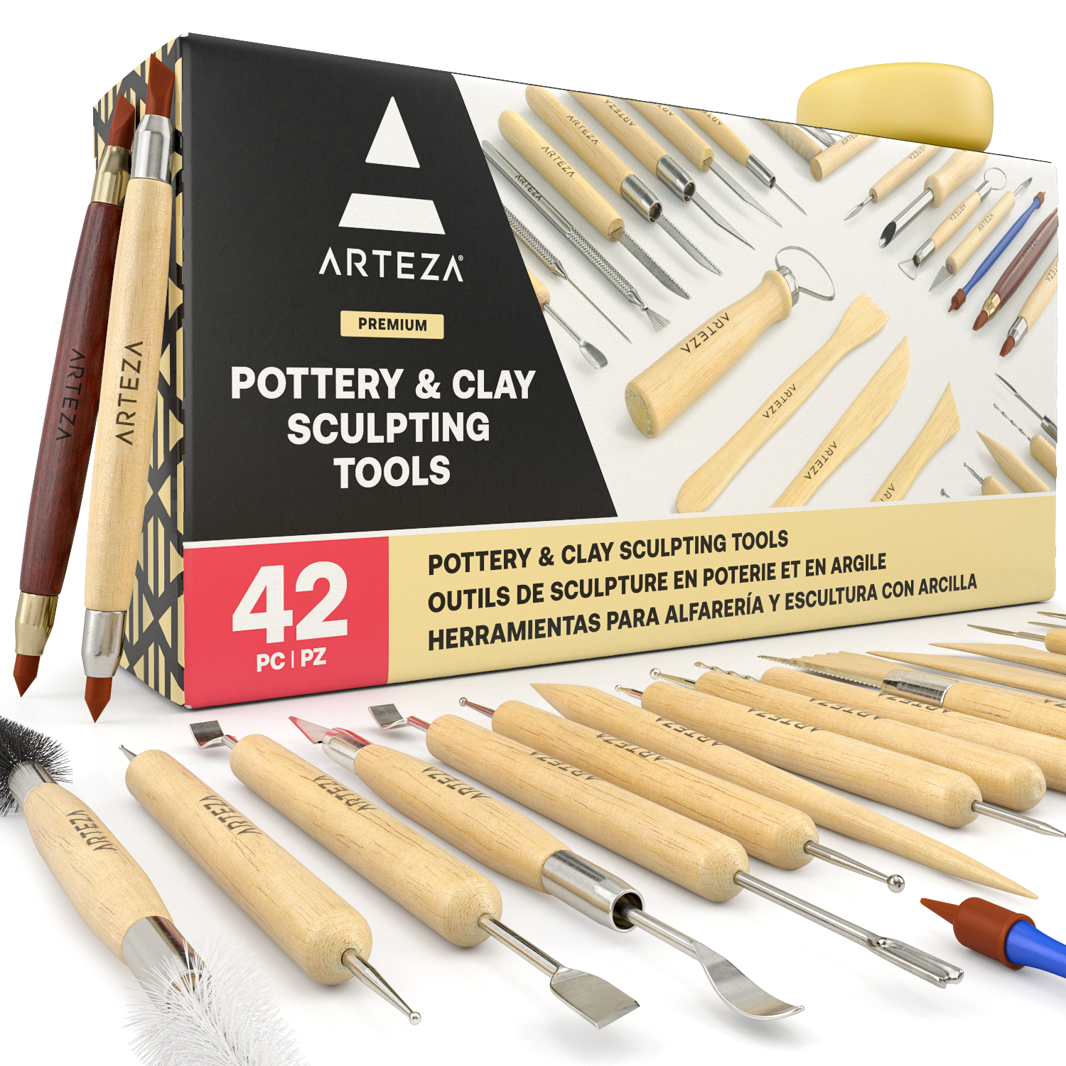 Pottery and Clay Sculpting Tools - Set of 42